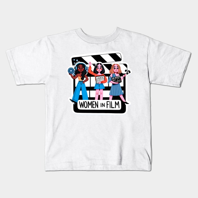 Women in Film Celebration - Cinematic Equality Kids T-Shirt by PuckDesign